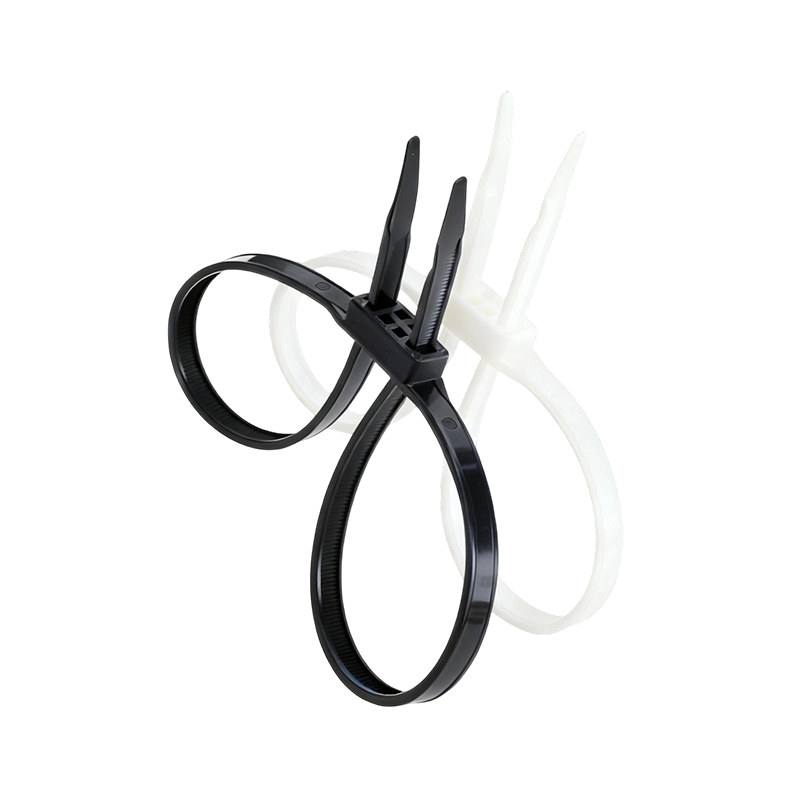 High Strength White Black Plastic Handcuff Cable Ties Wiring Accessories