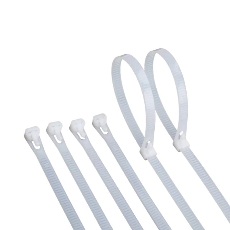 Detachable And Reusable Black And White Plastic Nylon Cable Ties Wiring Accessories
