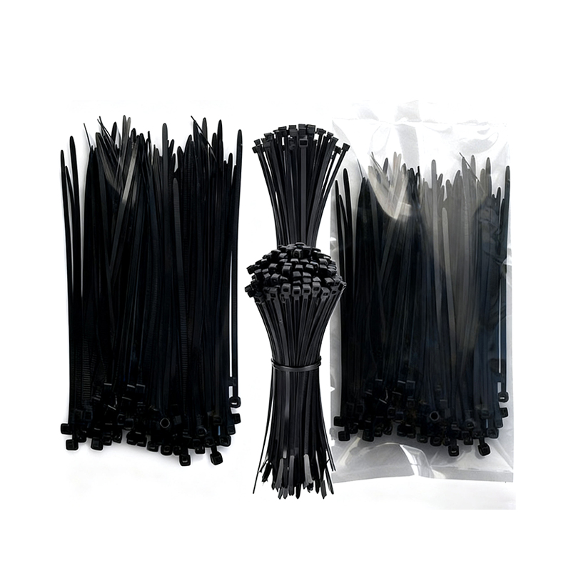 Strong Self-Locking Nylon 66 Black White Plastic Cable Ties Wiring Accessories